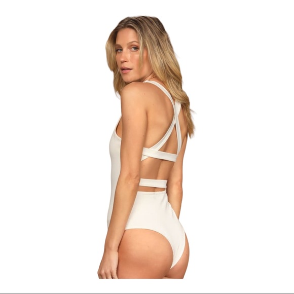 NWT - Lulus Still Star Crossed White Ribbed
Backless Sleeveless Bodysuit - SZ S - Picture 2 of 15